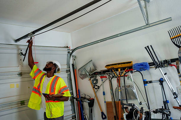 Professional Garage Door Installation technician working in Hidalgo, TX